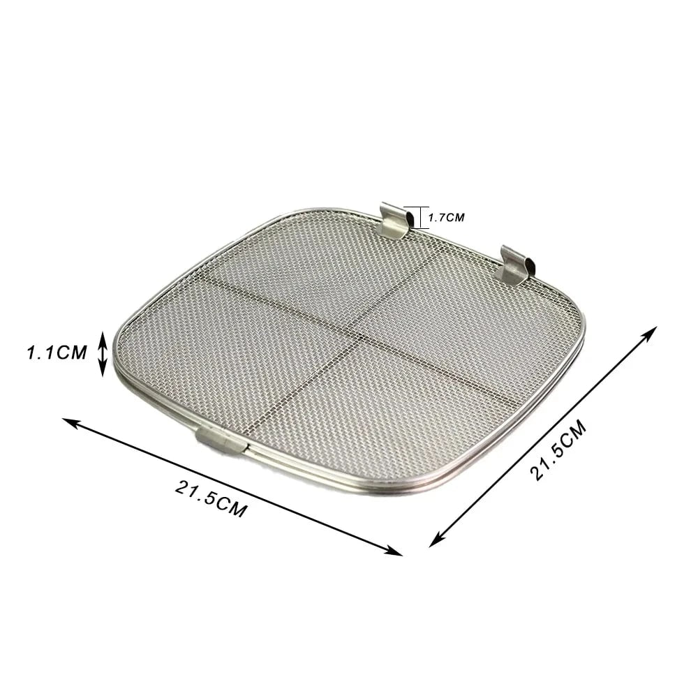 Stainless Steel Splatter Shield For AG301 Reusable 5-in-1 Indoor Grill - Silver