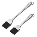 LMETJMA Silicone BBQ Brush BPA Free Basting Pastry Brush with Stainless Steel Ha