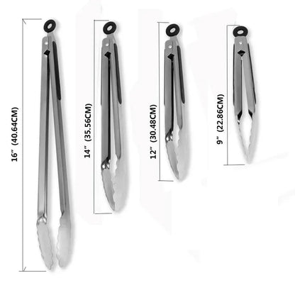 1Pcs BBQ Grill Tongs Salad Steak Spaghetti Candy Charcoal Meat Stainless Steel C
