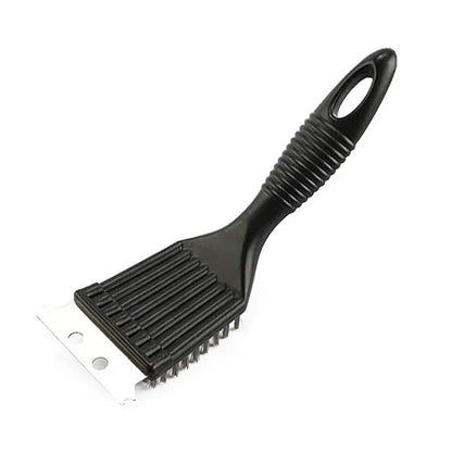 For Barbecue Grill Brush Steel Wire Bristles BBQ Cleaning Brushes D - 1Pcs Black