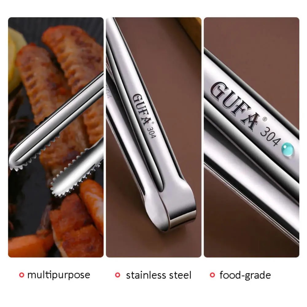 Grill Tongs Meat Culinary Nippers Camping Dishes Stainless Bruseptsy For Food Ki