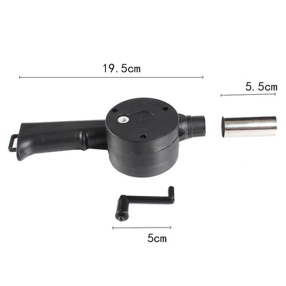LMETJMA Hand BBQ Fan Outdoor BBQ Fan Air Blower For Barbecue Picnic Manual Crank