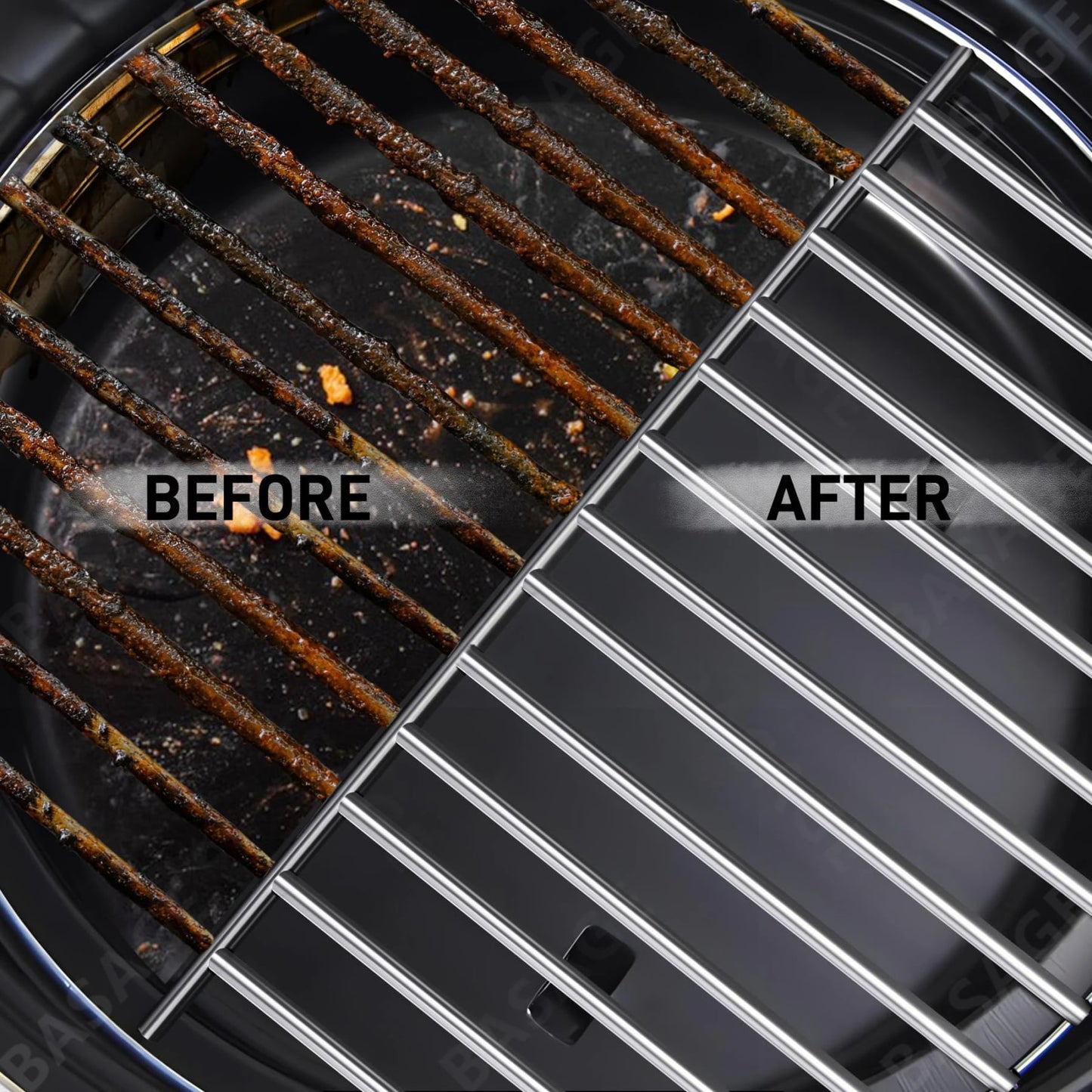 Safe Grill Brush - Bristle Free BBQ Grill Brush - Rust Resistant Stainless Steel
