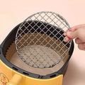 Portable Round Air Fryer Rack Stainless Steel Stackable Grid Grill with Foot Coo