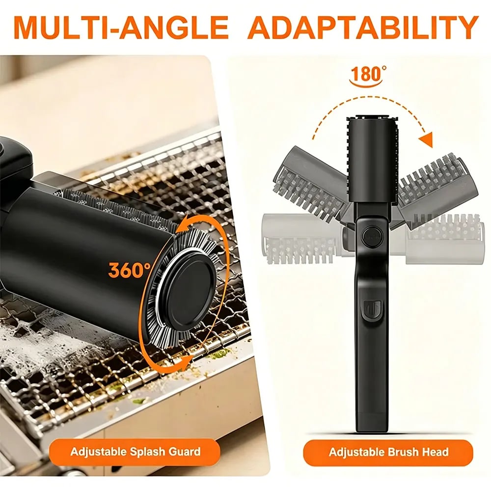 BBQ Grill Brush 3-Speed Settings Electric Grill Brush,180° Adjustable Head,90 Mi