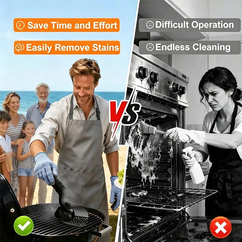 BBQ Grill Brush 3-Speed Settings Electric Grill Brush,180° Adjustable Head,90 Mi