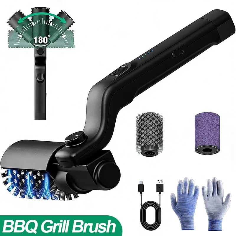 BBQ Grill Brush 3-Speed Settings Electric Grill Brush,180° Adjustable Head,90 Mi - 1 set