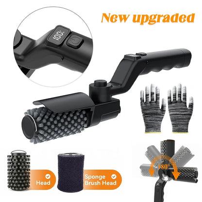 BBQ Grill Brush 3-Speed Settings Electric Grill Brush,180° Adjustable Head,90 Mi - 4000mAh