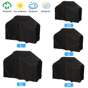 Black Waterproof BBQ Cover Outdoor BBQ Accessories Grill Cover Anti Dust Rain Ga