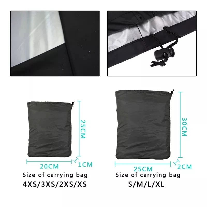 Black Waterproof BBQ Cover Outdoor BBQ Accessories Grill Cover Anti Dust Rain Ga