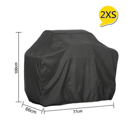 Black Waterproof BBQ Cover Outdoor BBQ Accessories Grill Cover Anti Dust Rain Ga - 2XS
