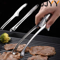 304 Stainless Steel Long-Handle BBQ Tongs with Non-Slip Grip