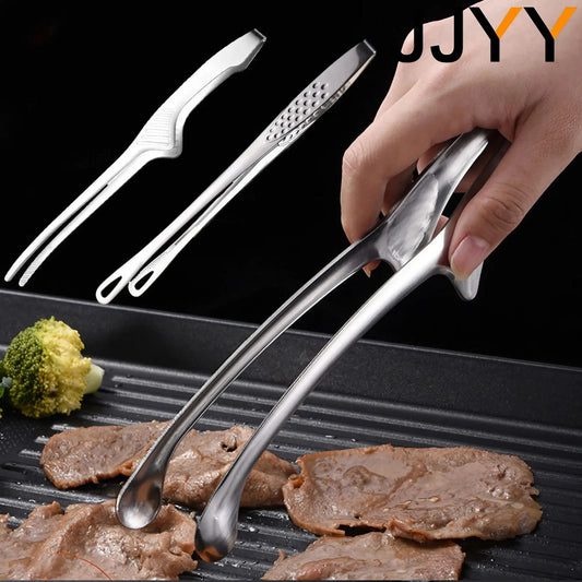 304 Stainless Steel Long-Handle BBQ Tongs with Non-Slip Grip – product image 1