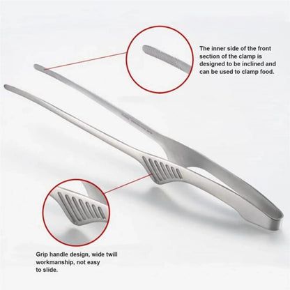 304 Stainless Steel Long-Handle BBQ Tongs with Non-Slip Grip – product image 5