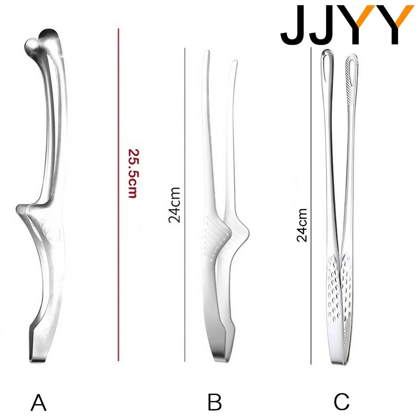 304 Stainless Steel Long-Handle BBQ Tongs with Non-Slip Grip – product image 6
