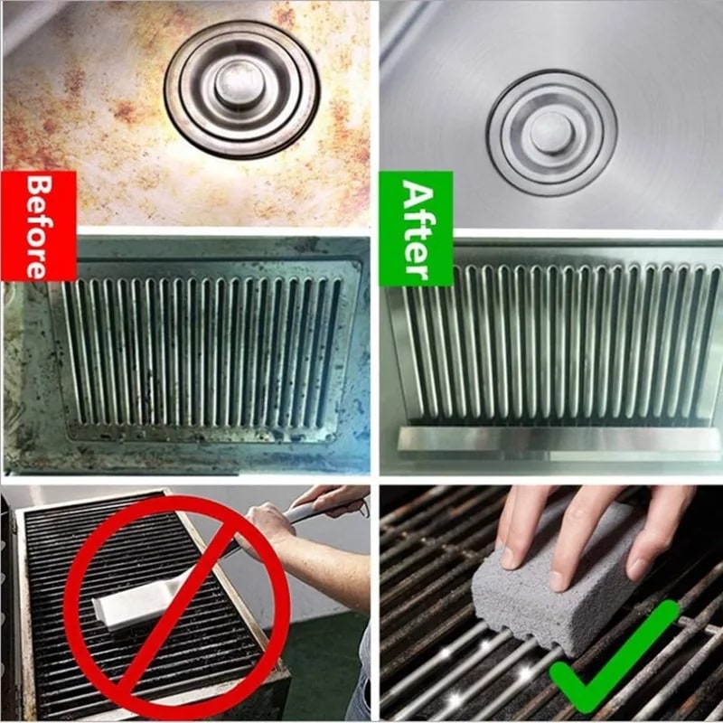BBQ Grill Cleaning Stone & Handle – 1 Piece – product image 5