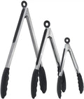 Silicone-Tipped Stainless Steel Kitchen Tongs – 7–12in