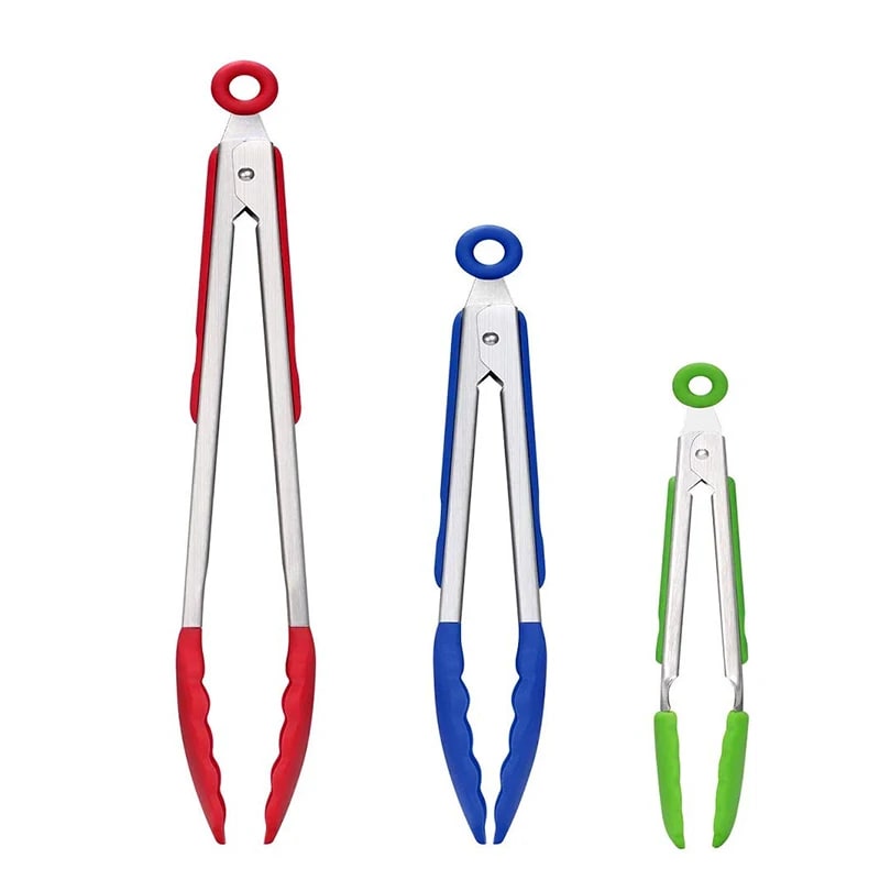 Silicone-Tipped Stainless Steel Kitchen Tongs – 7–12in – product image 2