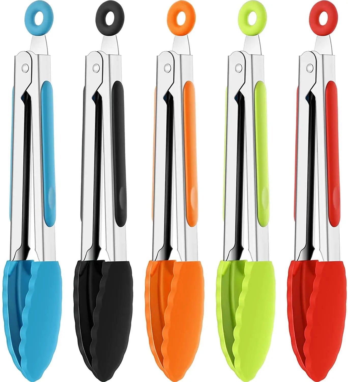 Silicone-Tipped Stainless Steel Kitchen Tongs – 7–12in – product image 4