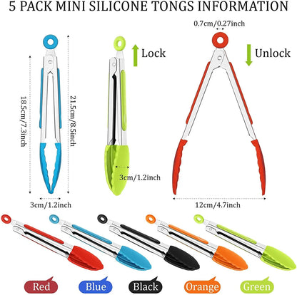 Silicone-Tipped Stainless Steel Kitchen Tongs – 7–12in – product image 5