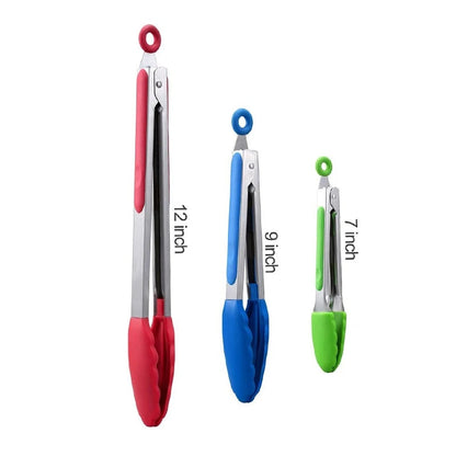 Silicone-Tipped Stainless Steel Kitchen Tongs – 7–12in – product image 6