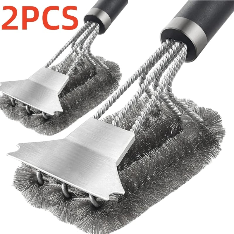 Safe BBQ Grill Brush & Scraper with Deluxe Handle – 1–2 Pack – product image 7