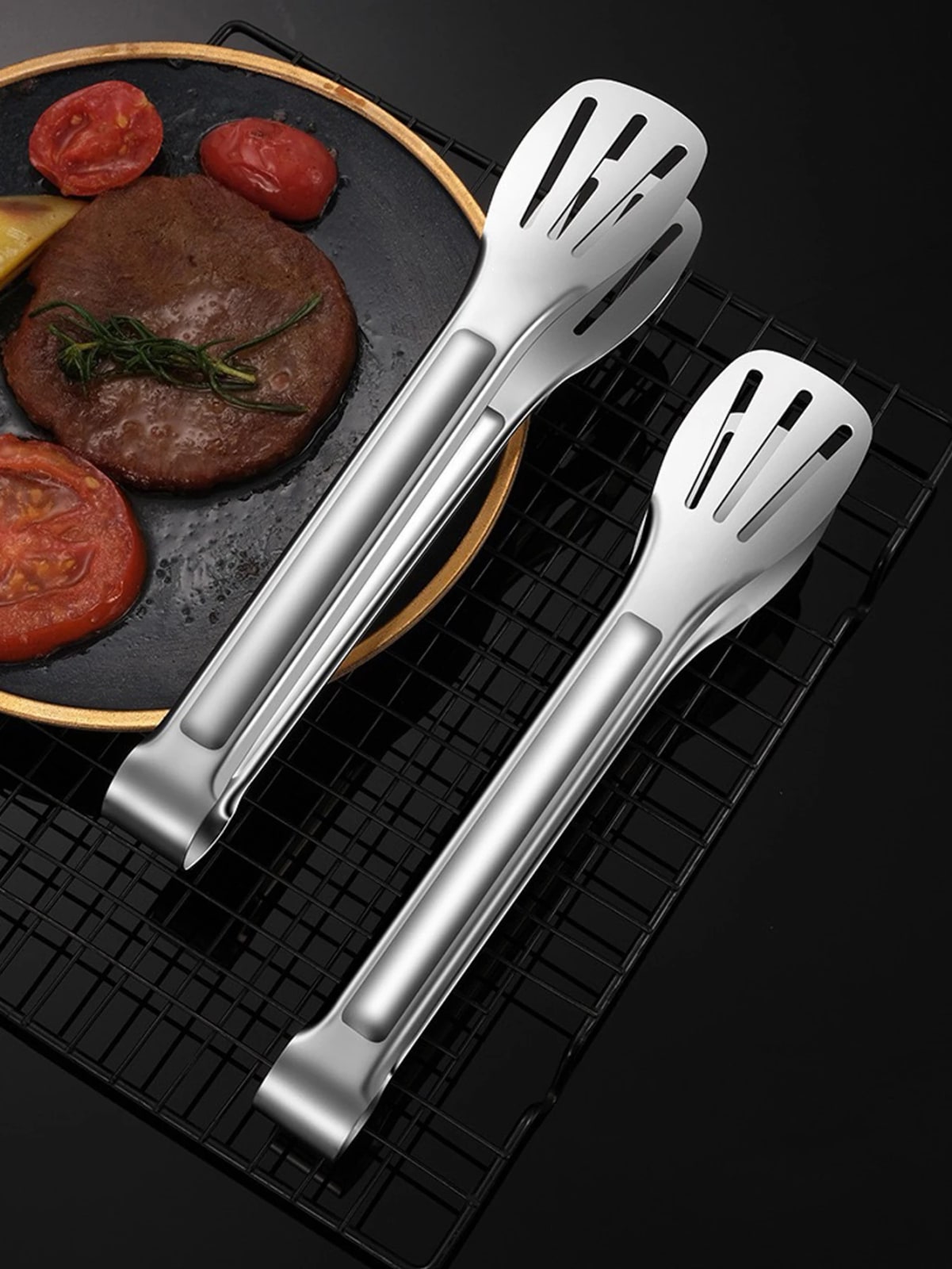 Stainless Steel Food Tongs for BBQ, Salad & Serving – product image 5
