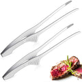 Stainless Steel BBQ Serving Tongs with Non-Slip Grip