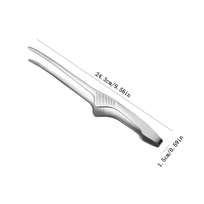 Stainless Steel BBQ Serving Tongs with Non-Slip Grip – product image 2