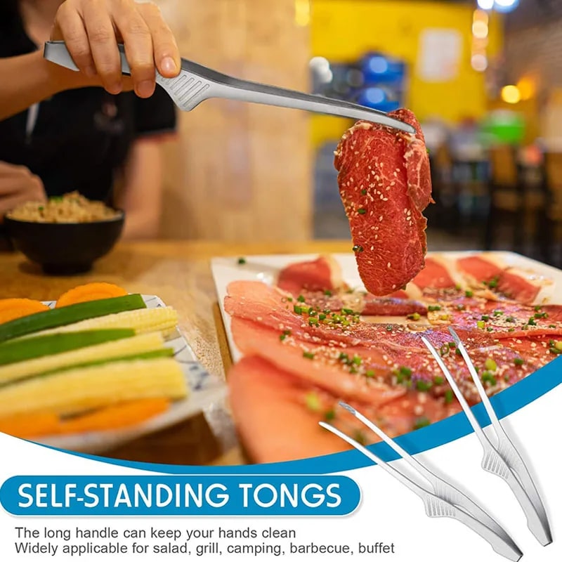 Stainless Steel BBQ Serving Tongs with Non-Slip Grip – product image 5