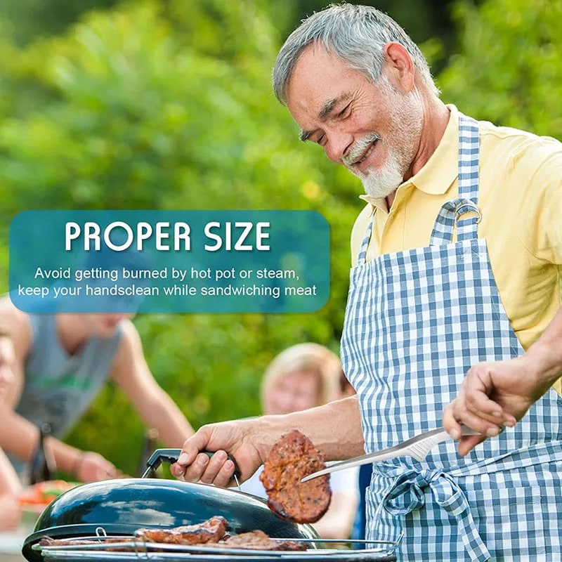 Stainless Steel BBQ Serving Tongs with Non-Slip Grip – product image 6