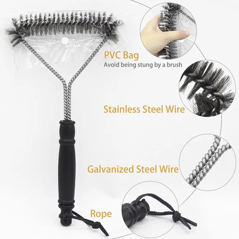 Stainless Steel BBQ Grill Cleaning Brush – product image 5