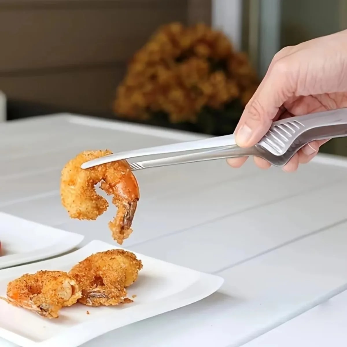 Stainless Steel Non-Slip BBQ Tongs – Easy Clean