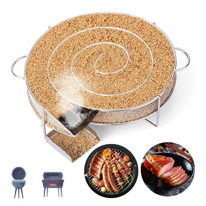 Stainless Steel Cold Smoke Generator with Apple Wood Chips – product image 1
