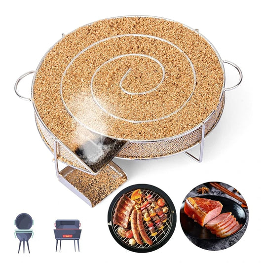 Stainless Steel Cold Smoke Generator with Apple Wood Chips – product image 1