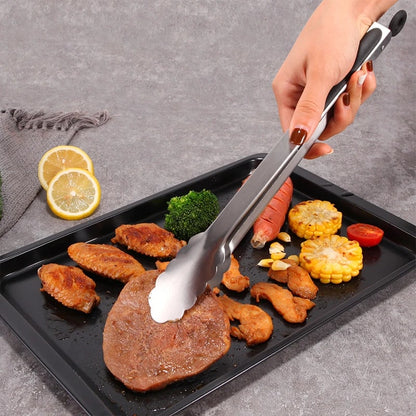 Long Stainless Steel BBQ Tongs with Non-Slip Handle – 9–16in – product image 2