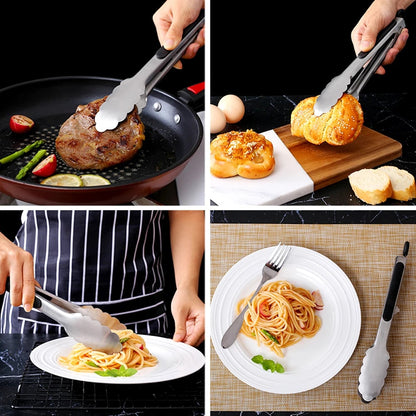 Long Stainless Steel BBQ Tongs with Non-Slip Handle – 9–16in – product image 5