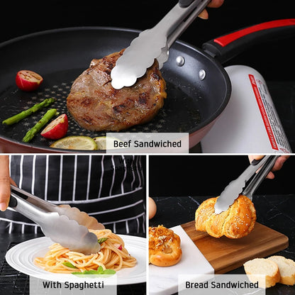 Long Stainless Steel BBQ Tongs with Non-Slip Handle – 9–16in – product image 6