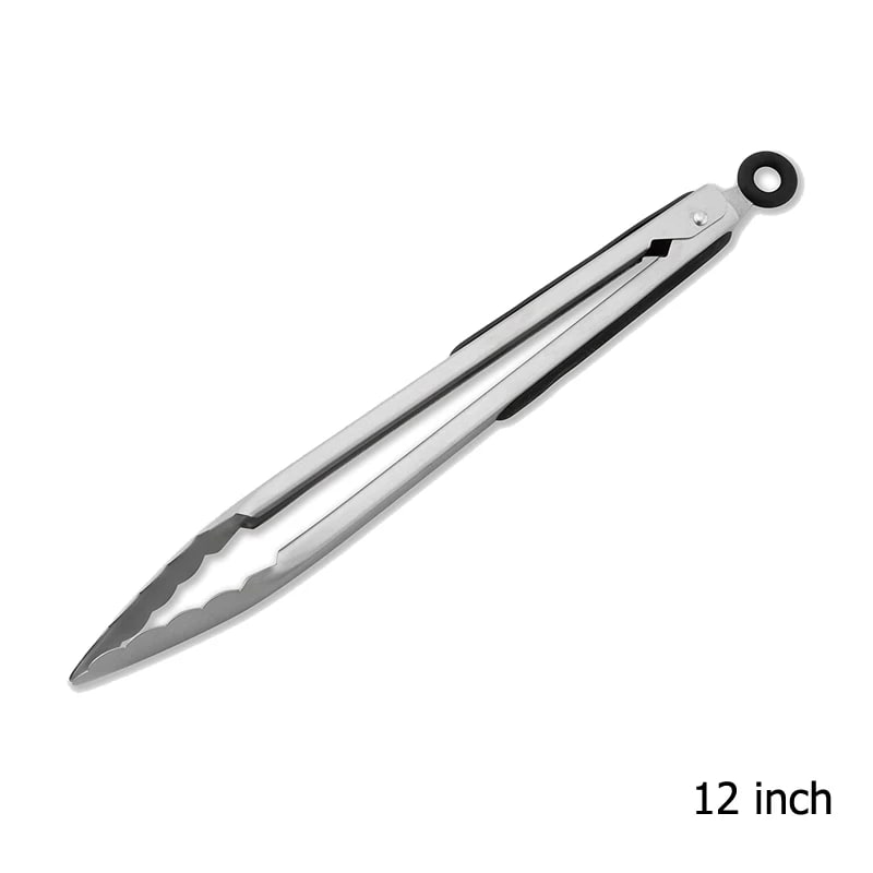 Long Stainless Steel BBQ Tongs with Non-Slip Handle – 9–16in – product image 8