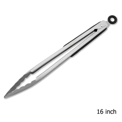 Long Stainless Steel BBQ Tongs with Non-Slip Handle – 9–16in – product image 9