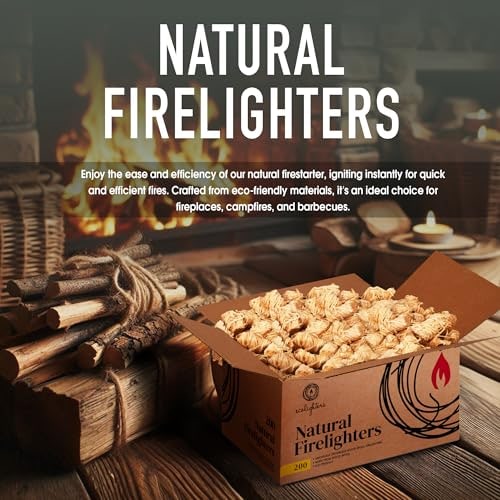Natural Wood Wool Firelighters – 200 Pack, 2.1kg – product image 4