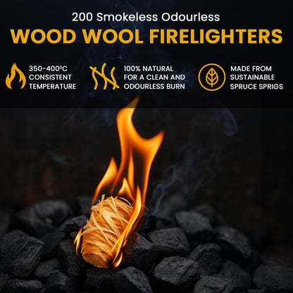 Natural Wood BBQ Firelighters – 200 Pack – product image 3