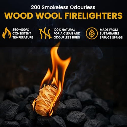 Natural Wood BBQ Firelighters – 200 Pack – product image 4