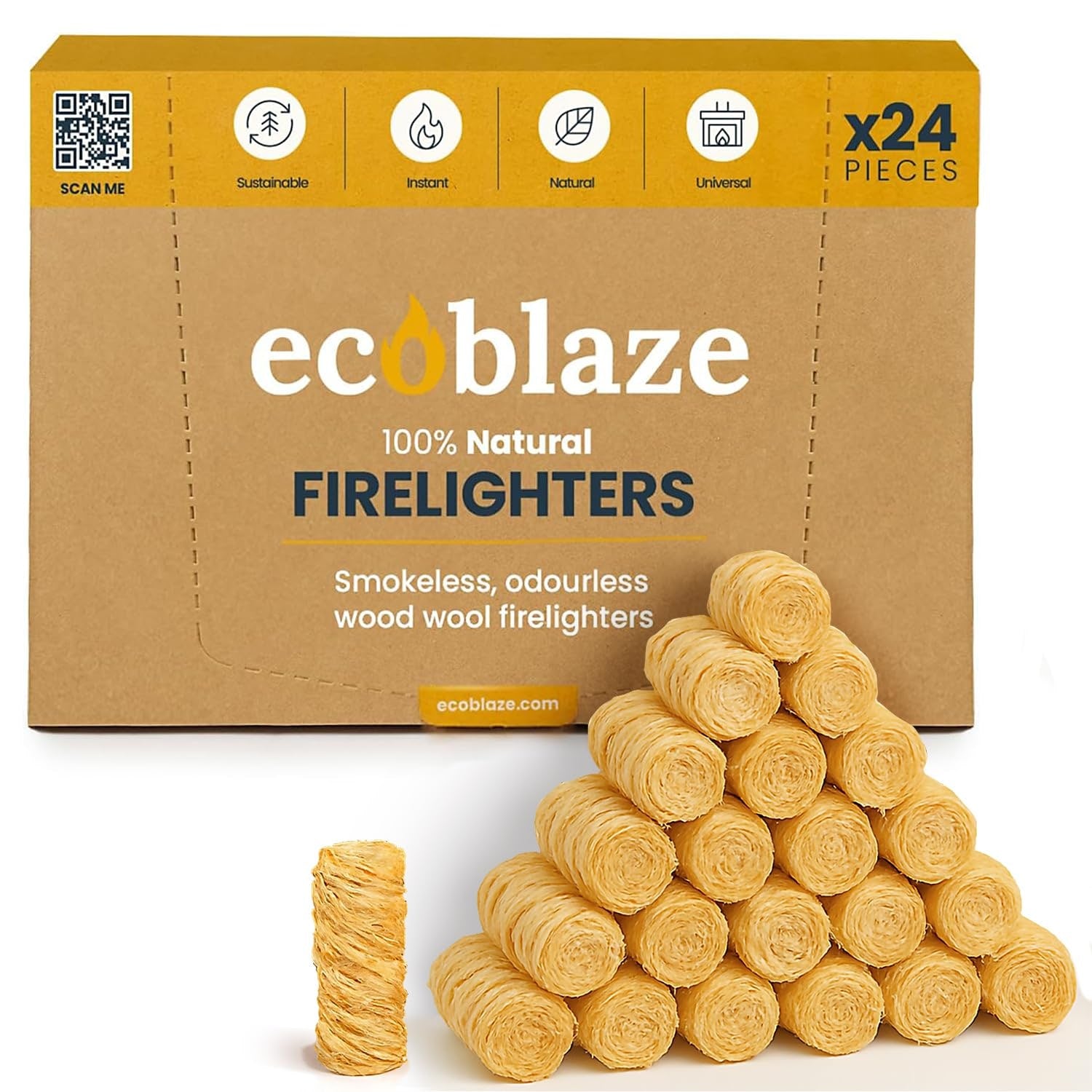 Natural Wood BBQ Firelighters – 200 Pack – product image 13