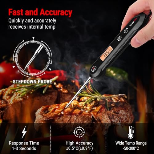 IPX6 Fast-Read Digital Meat Thermometer with Stainless Probe – product image 4