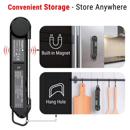 IPX6 Fast-Read Digital Meat Thermometer with Stainless Probe – product image 11
