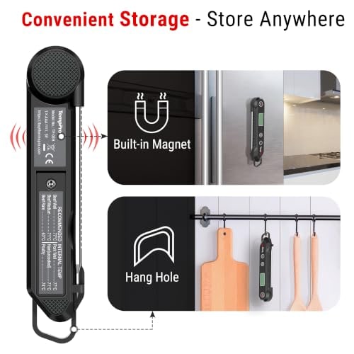 IPX6 Fast-Read Digital Meat Thermometer with Stainless Probe – product image 12