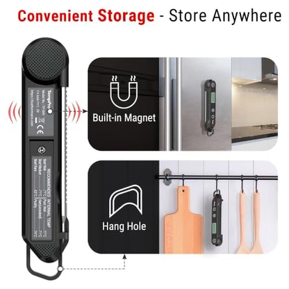 IPX6 Fast-Read Digital Meat Thermometer with Stainless Probe – product image 12