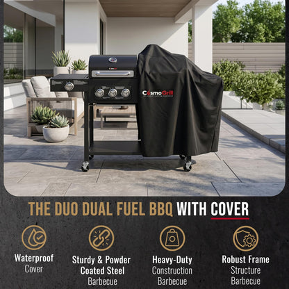 CosmoGrill Hybrid 3+1 Burner Dual-Fuel BBQ with Cover – product image 5