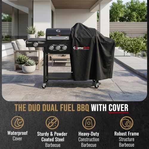 CosmoGrill Hybrid 3+1 Burner Dual-Fuel BBQ with Cover – product image 6